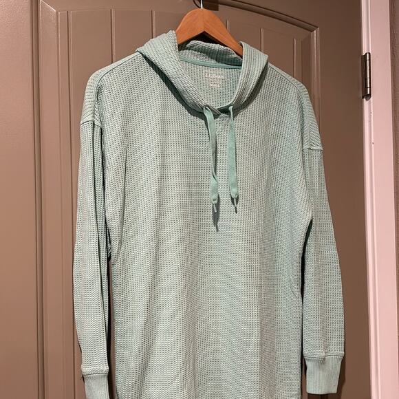 L.L. BEAN Hooded Knit Sweater sz M - Picture 2 of 5